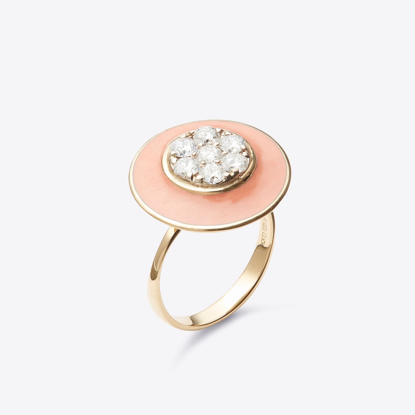 Diamond Living Coral Aurora Ring