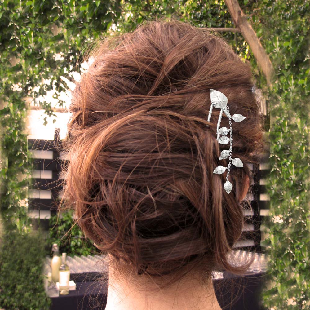 Cherry Blossom Leaf Hairpin