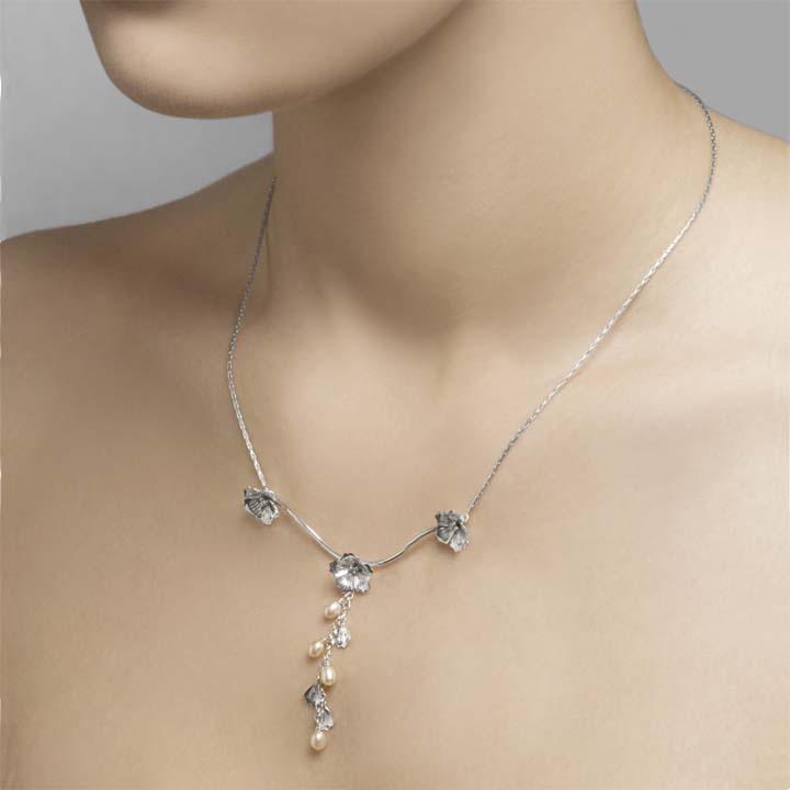 Pearl and Petal Cherry Blossom Necklace