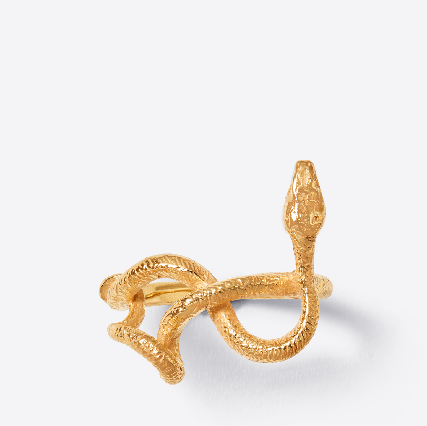 Gold Wadjet Twisted Snake Ring