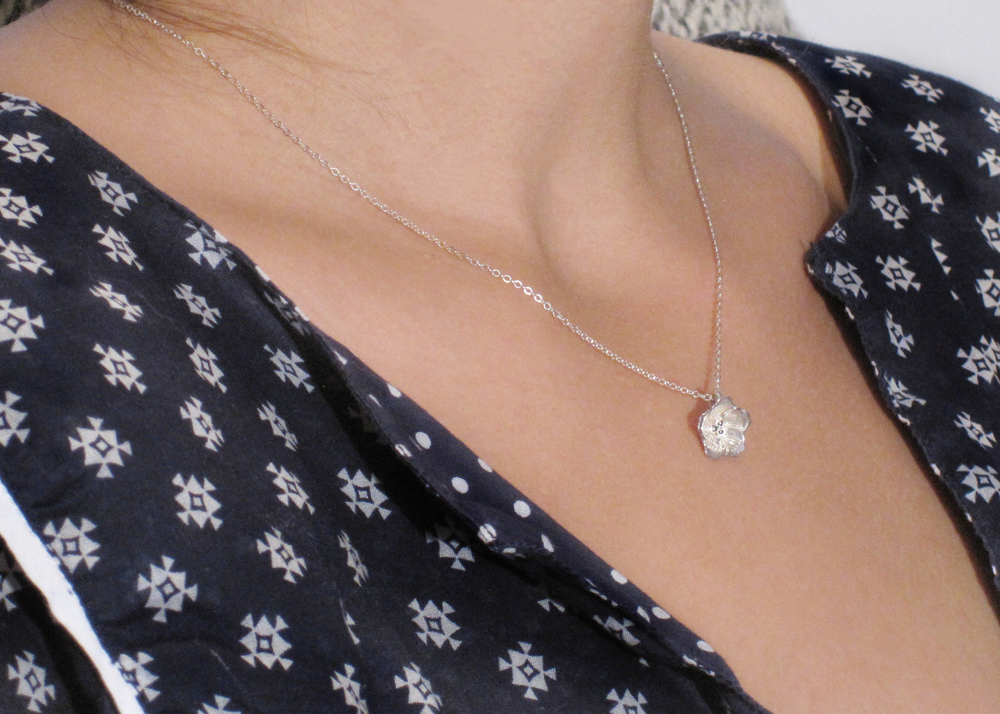 Rose Gold Cherry Blossom Pendant