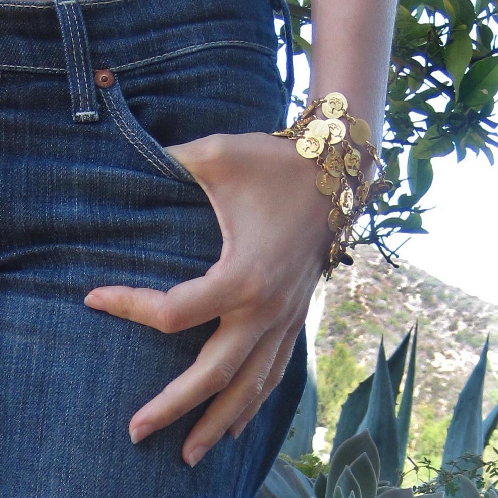 Tree Coin Gold Vermeil Necklace