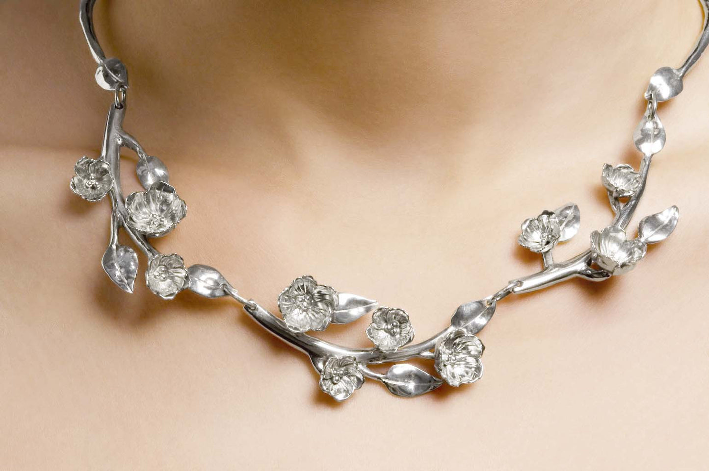 Cherry Blossom Branch Necklace