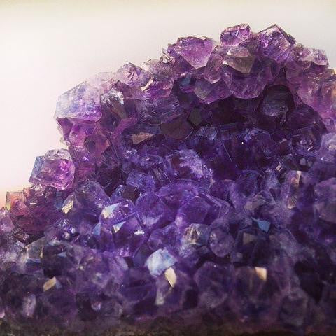 close up of amethyst crystal