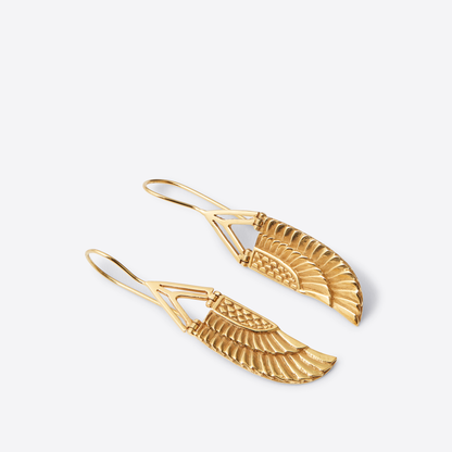 Gold Isis Wing Earrings