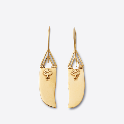 Gold Isis Wing Earrings