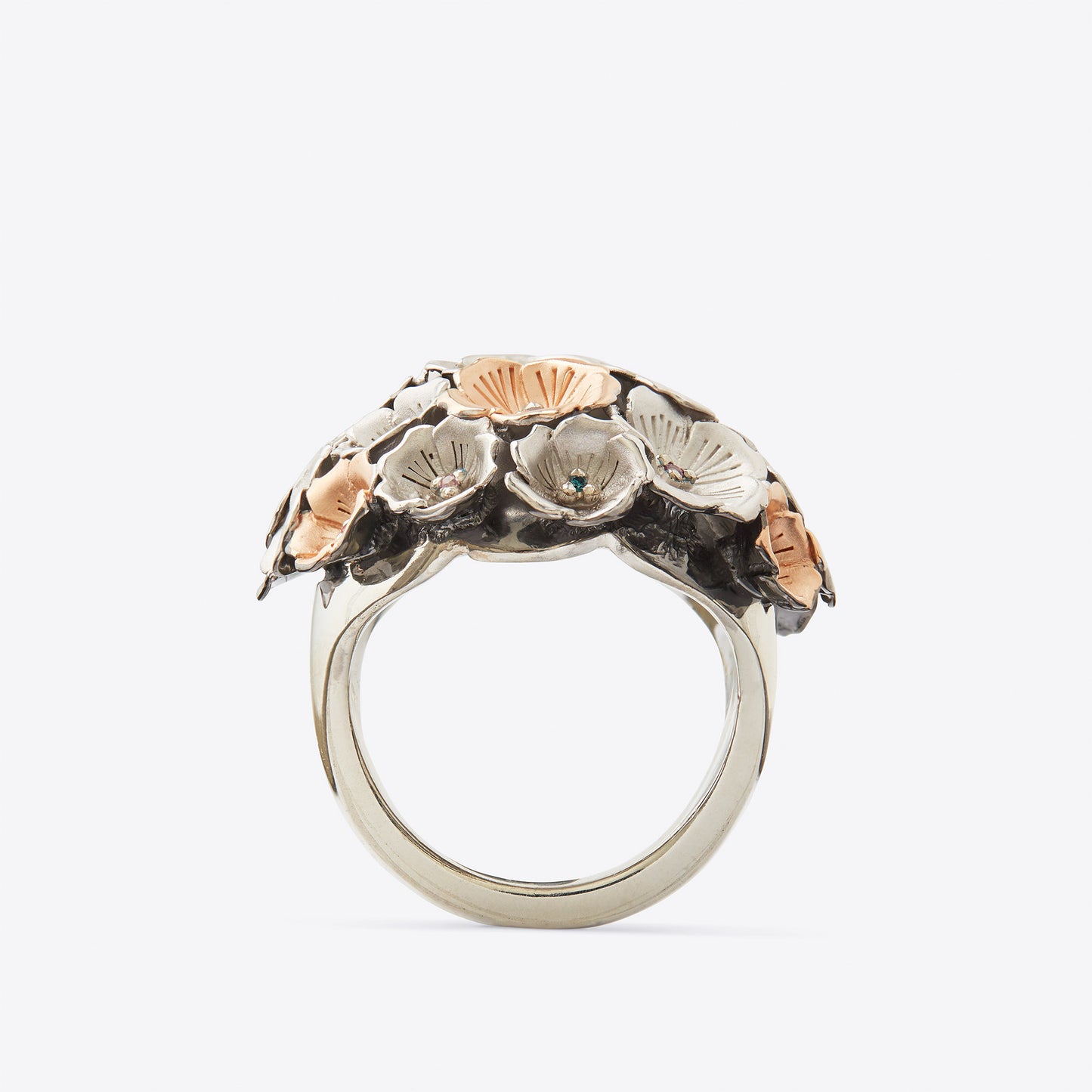 Multi Colour Cherry Blossom Posy Ring