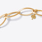 Large Gold Triangle Link Necklace or wrap Bracelet