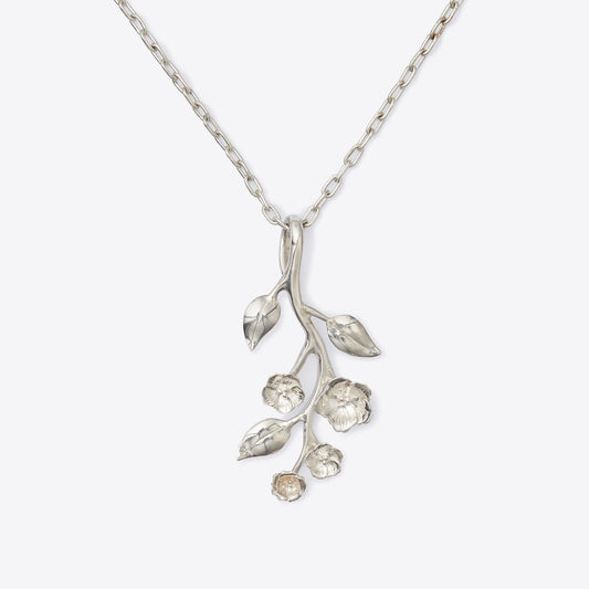 Cherry Blossom Branch Long Pendant