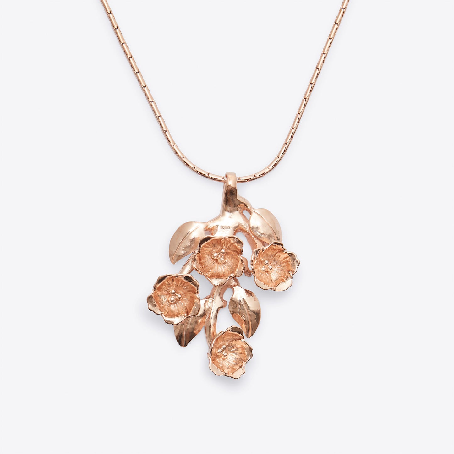 Cherry Blossom Rose Branch Pendant