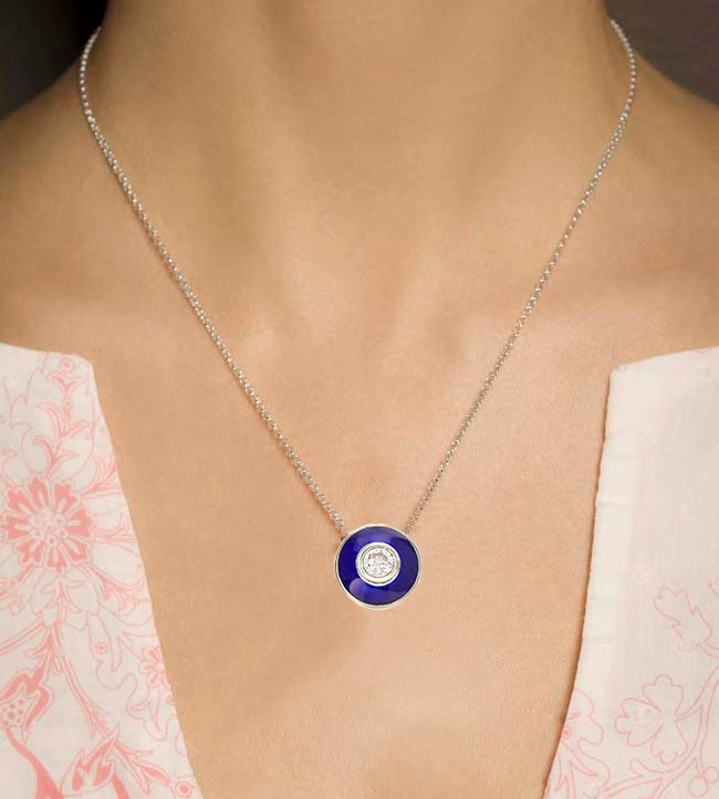 Aegean Blue Diamond Aurora Necklace