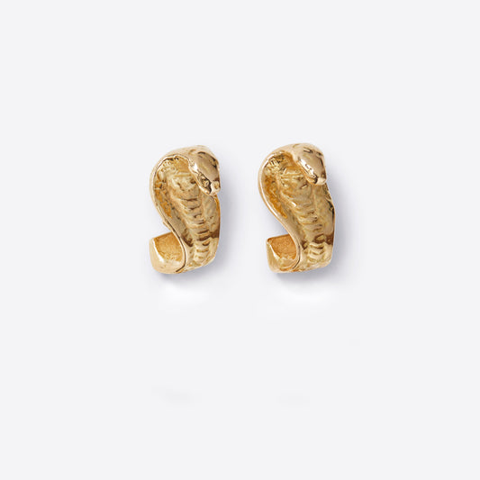 Golden Wadjet Cobra Snake Earrings