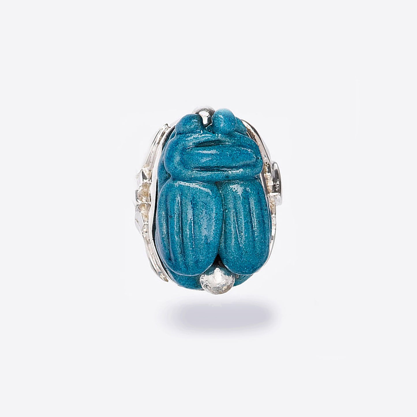 Rebirth Faience Scarab Ring