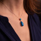 Turquoise and Faience Scarab Pendant