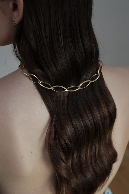 Large Gold Triangle Link Necklace or wrap Bracelet