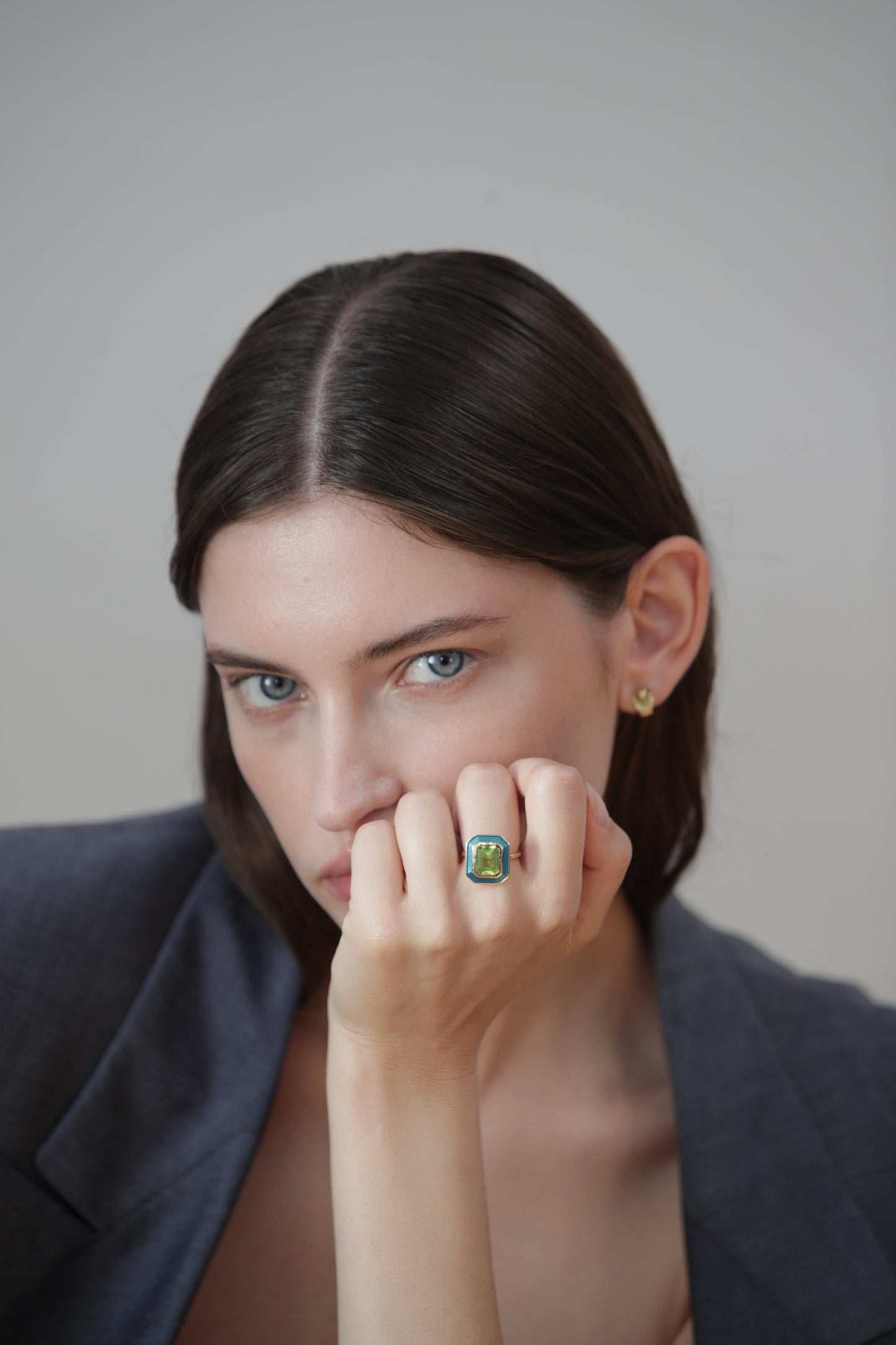 Peridot and Turquoise Aurora Ring.