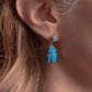 Faience Turquoise Scarab Earrings
