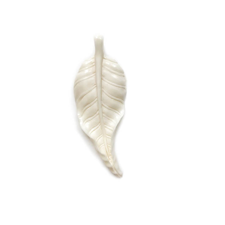 Large Carved Bone Autumn Leaf