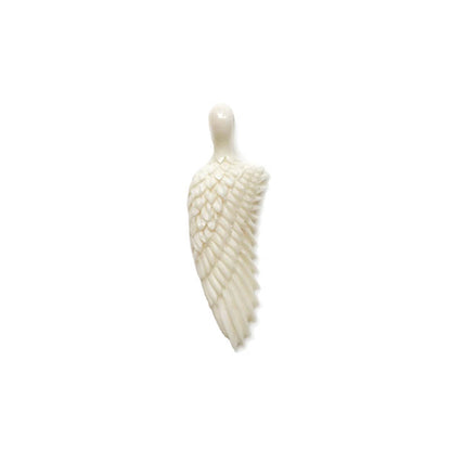 Large Hand Carved Recycled Bone Wing