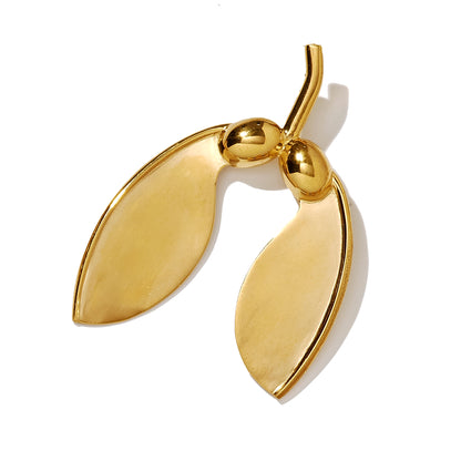 Large Gold Vermeil Maple Helicopter Pod