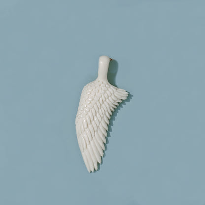 Large Hand Carved Recycled Bone Wing for Jodie Stone