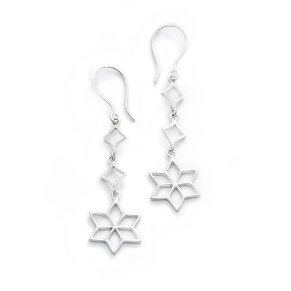 Floating Snowflake Earrings