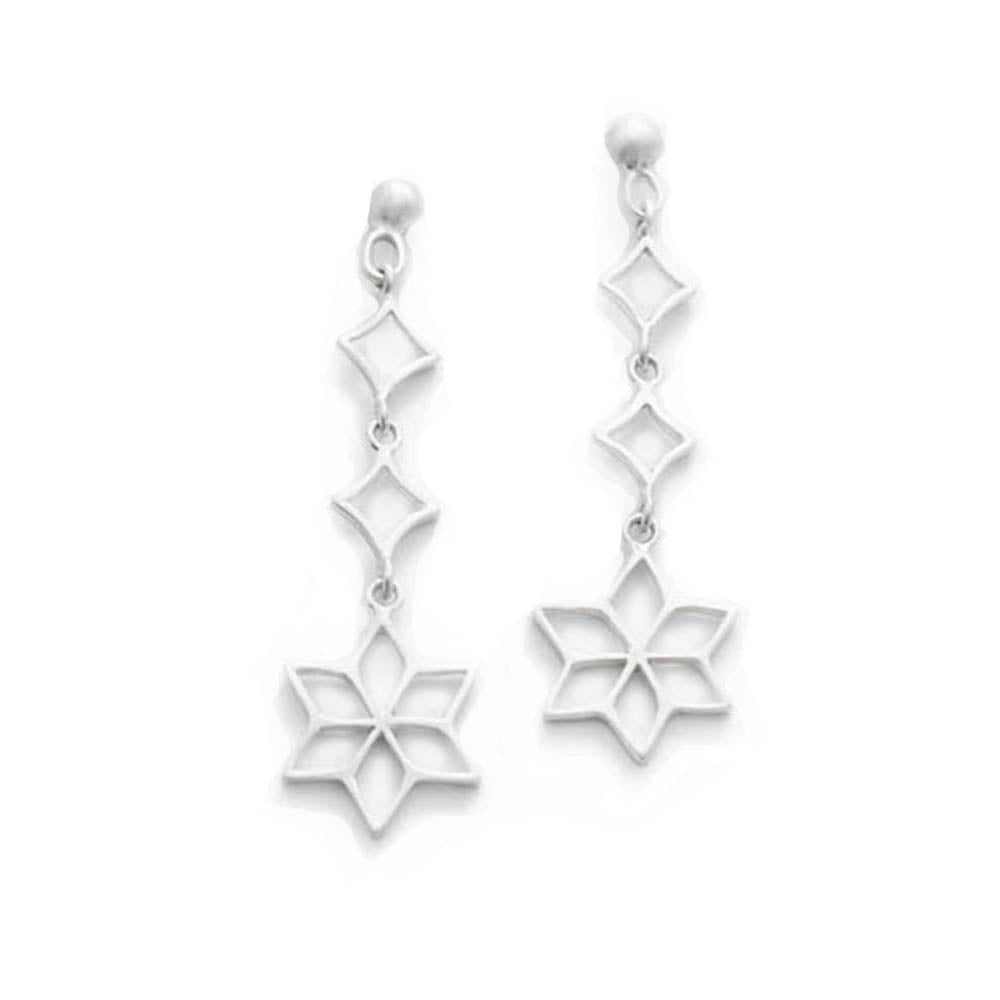 Floating Snowflake Earrings