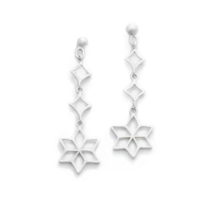 Floating Snowflake Earrings