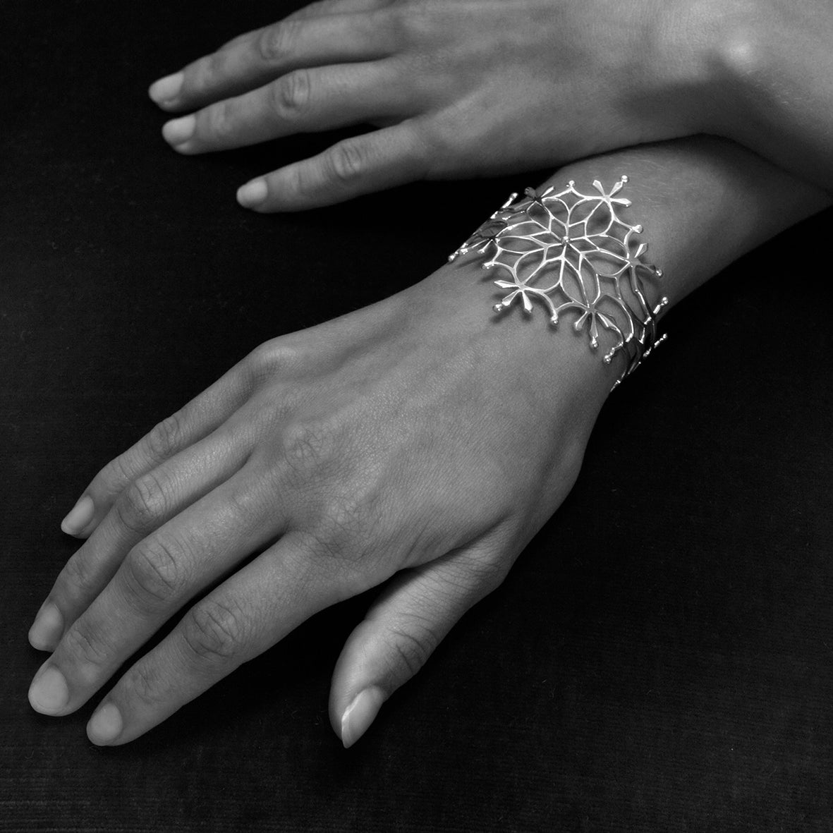 Crystal Snowflake Cuff