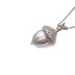 Large Silver Acorn Necklace