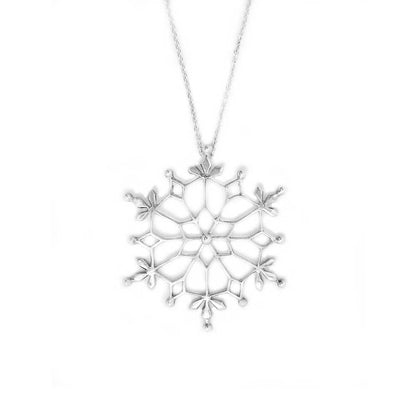 Classic Snowflake Pendant Necklace