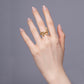 Gold Wadjet Twisted Snake Ring