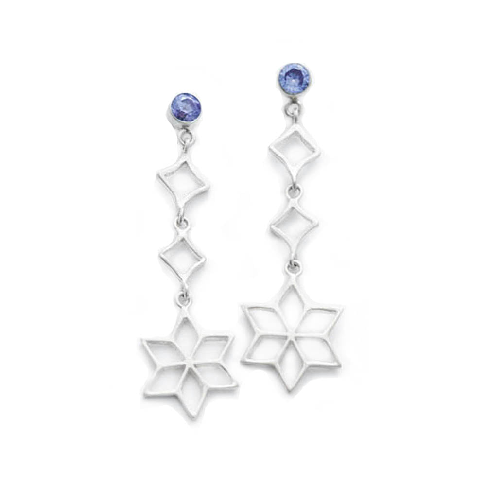 Floating Snowflake Earrings